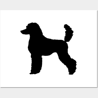 Black Standard Poodle Dog Silhouette Posters and Art